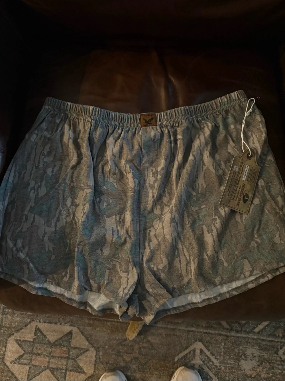 Light Blue Camo Lounge Shorts large - Picture 1 of 2